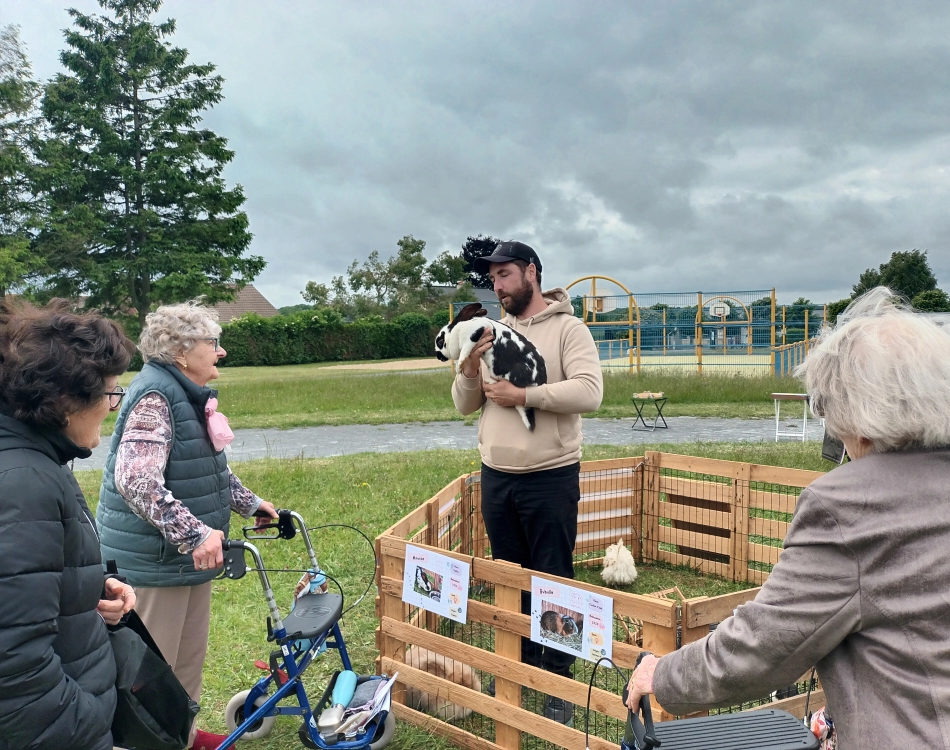 Visite de la ferme itinérante Les petits sabots de l'Oudon