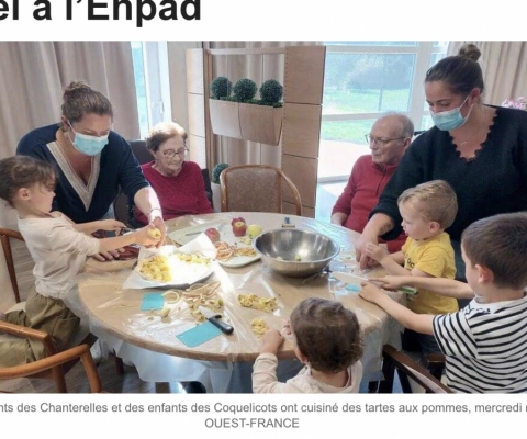 Article de presse concernant le partenariat avec le Relais Petite Enfance de Gouvix